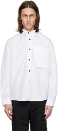 Stone Island White Spread Collar Shirt