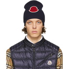 Moncler Navy Knit Beanie