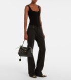 Balenciaga Cotton-blend velvet corset top