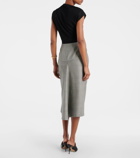 Alexander McQueen Prince of Wales checked wool midi skirt