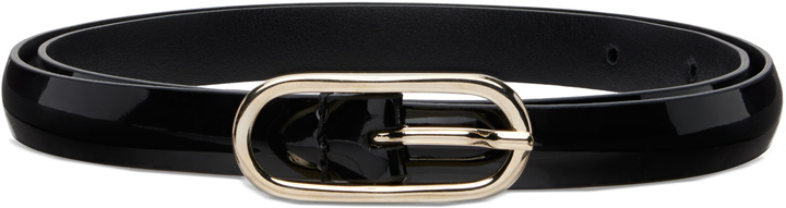 Photo: Anderson's Black Super Skinny Leather Oval Buckle Belt