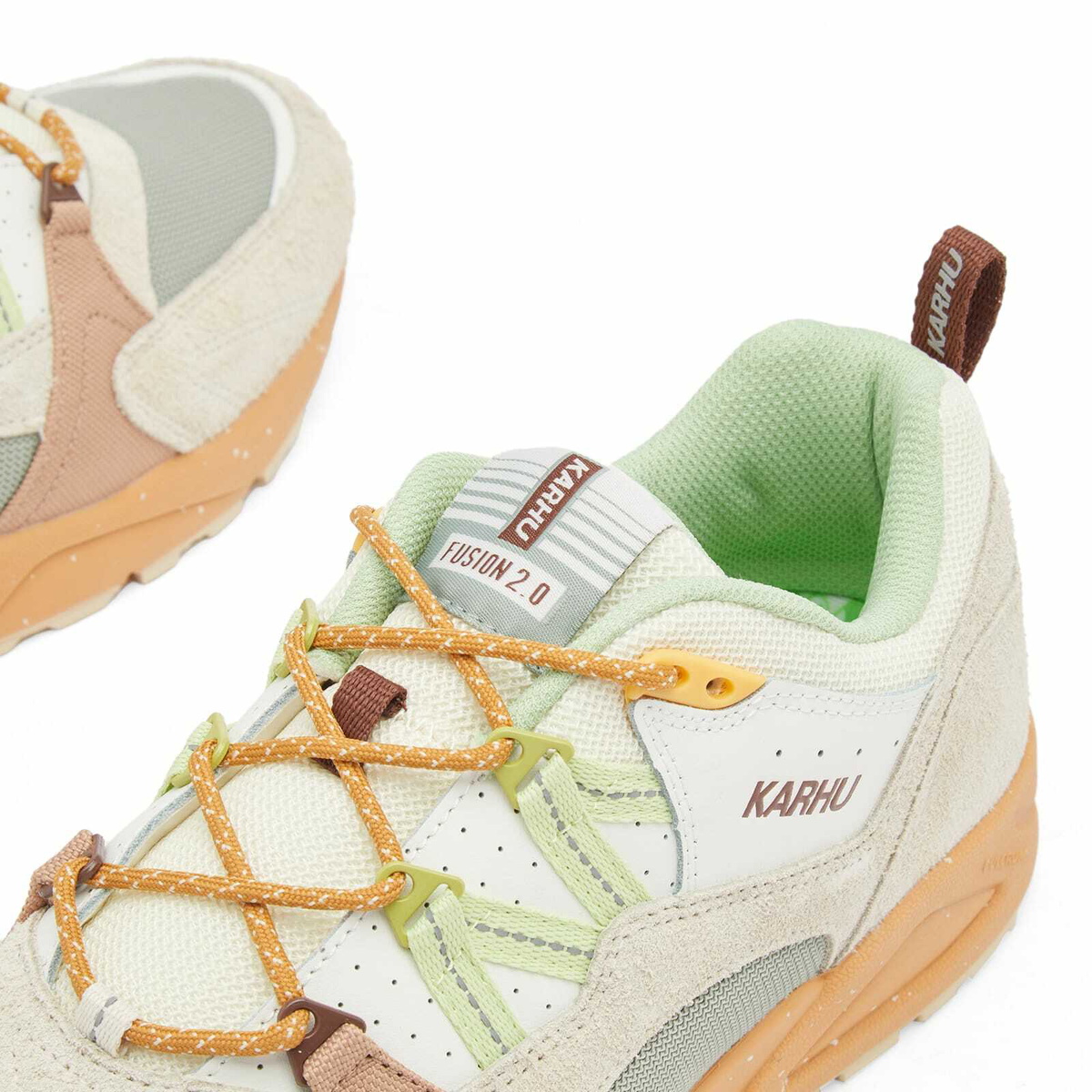 Karhu Men's Fusion 2.0 Sneaker in Turtledove/Shadow Lime Karhu