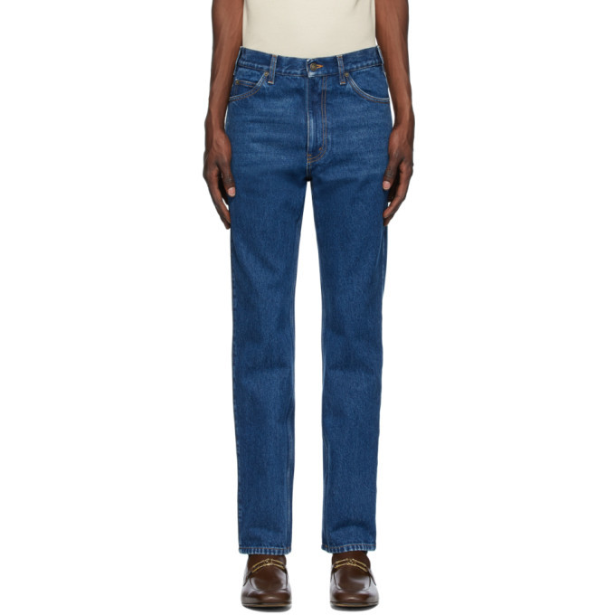 Gucci Blue Marble Wash Regular Fit Jeans