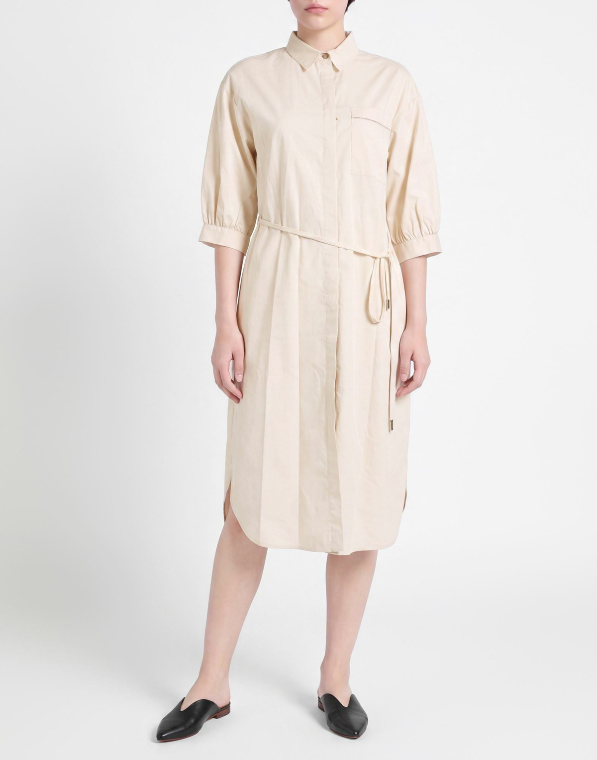 Peserico Womens Midi dress Cream