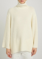 Toteme Whipstitch-knit Cotton-blend Jumper Off White