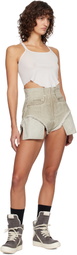 Rick Owens DRKSHDW Gray Temple Dirt Cutoff Denim Shorts