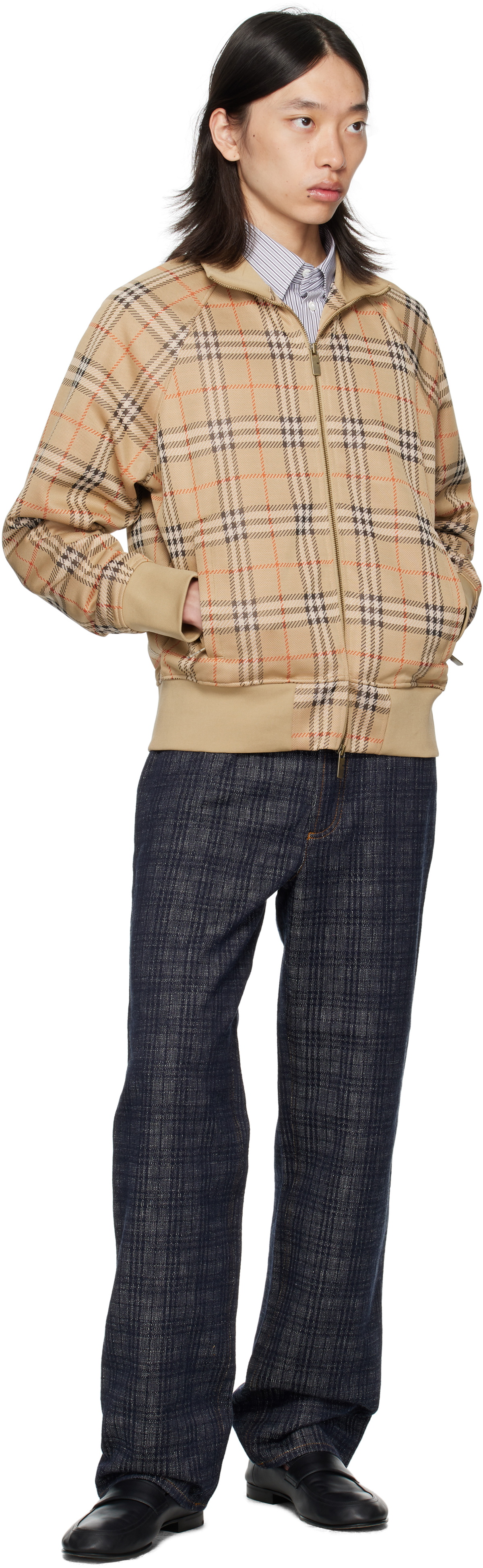 Burberry Beige Check Sweatshirt