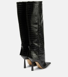 Gia Borghini Rosie 31 croc-effect knee-high boots