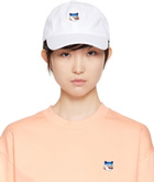 Maison Kitsuné White Gradient Fox Head Cap