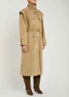 Isabel Marant étoile Michaela Belted Cotton Coat Light Brown