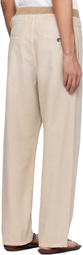 Marni Beige Layered Waistband Trousers