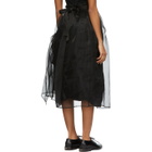 Chika Kisada Black Silk Tulle Gathered Skirt