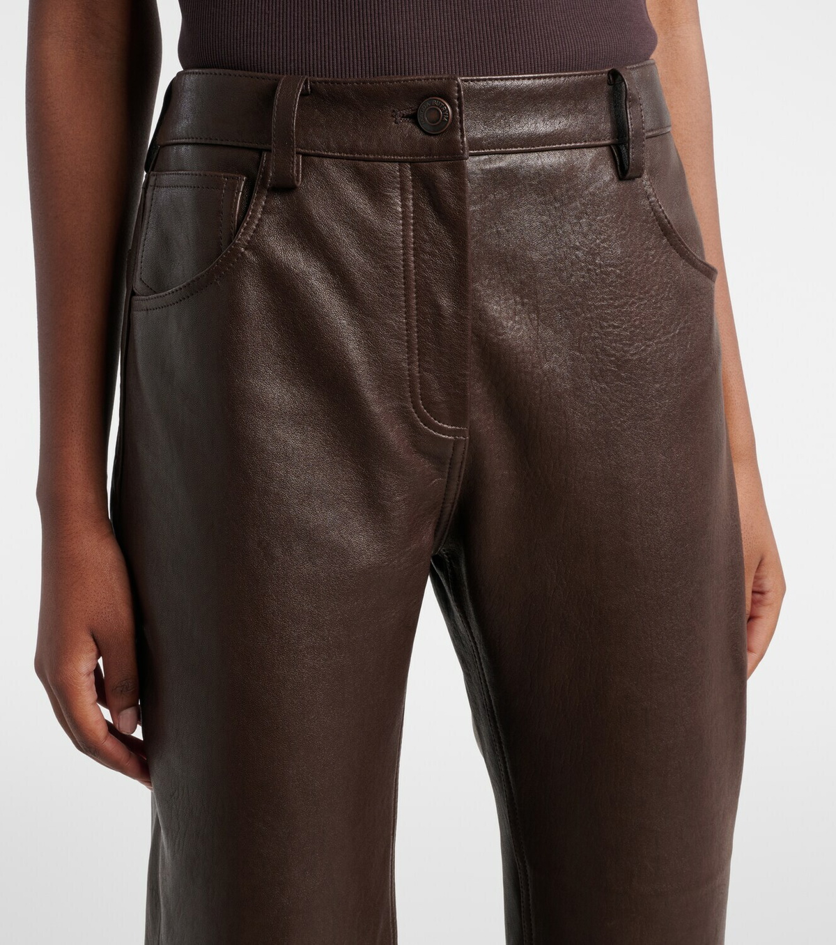 Magda Butrym Leather straight pants