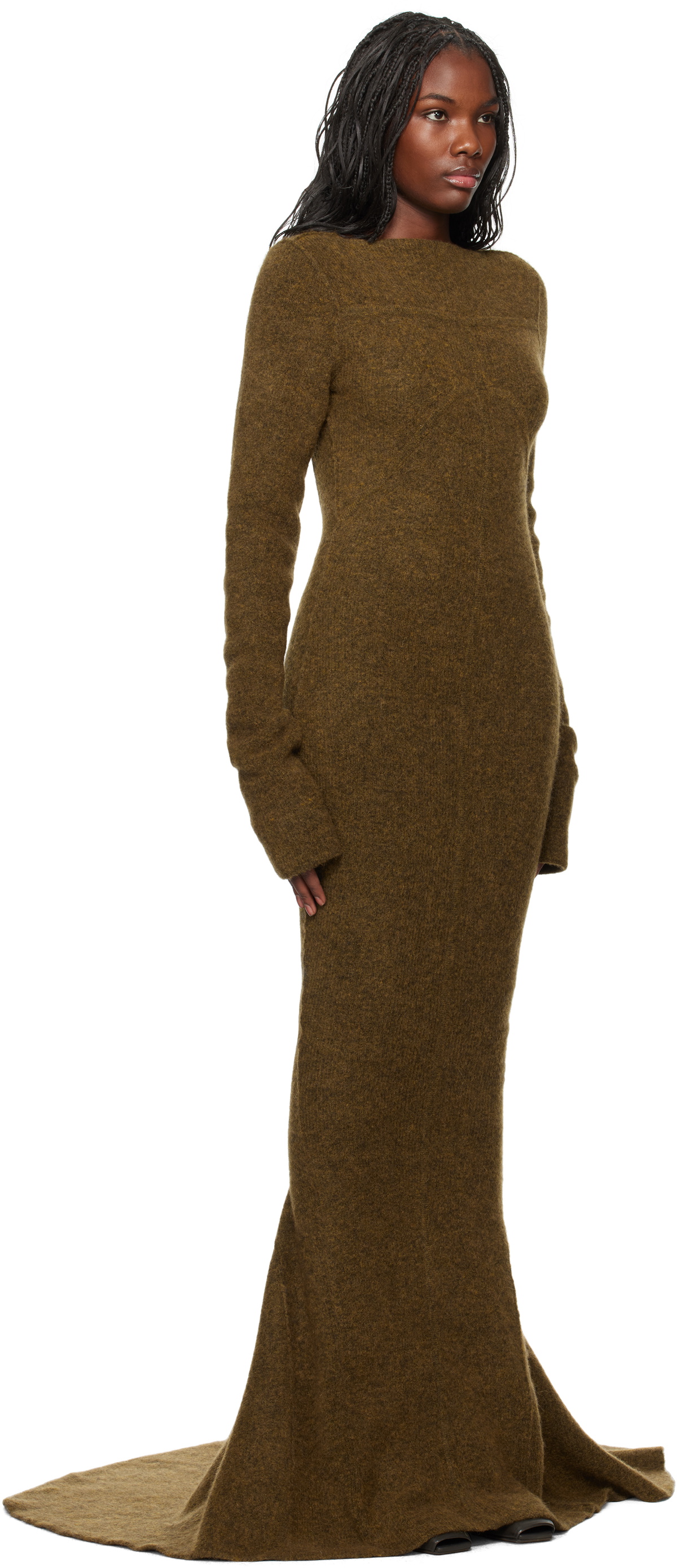 Rick Owens Tan Porterville Luna Maxi Dress Rick Owens