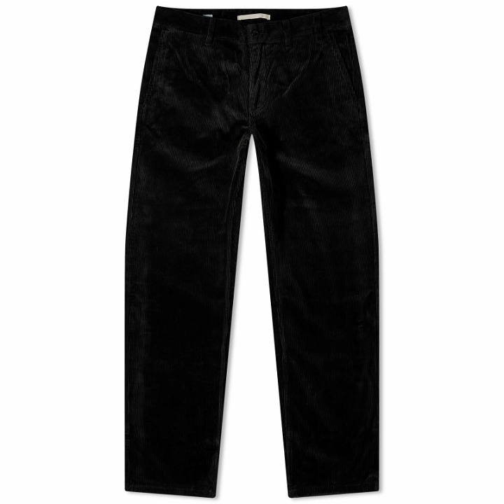 Photo: Norse Projects Men's Aros Regular Wide Cord Chino in Black