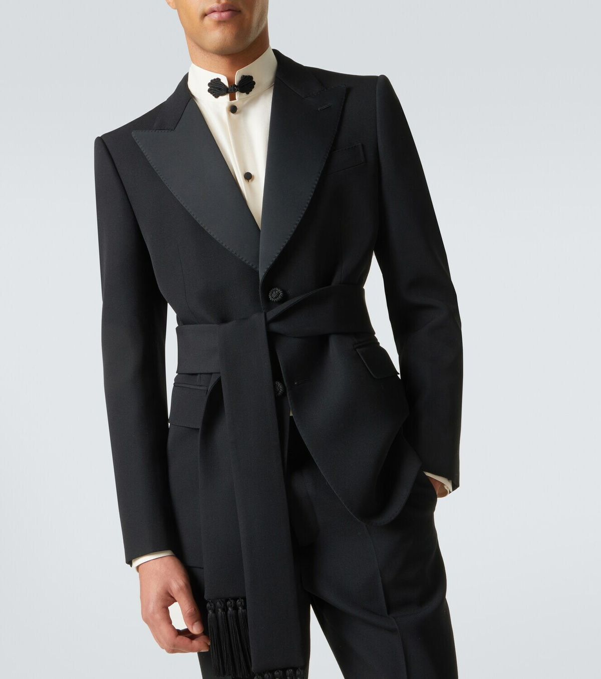 Valentino Belted virgin wool blazer