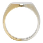 Maison Margiela Silver and Gold Chevalier Ring