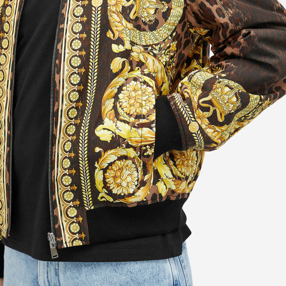 VERSACE ジャケット　48 Versus Versace black shearling jacket — JAMES VELORIA