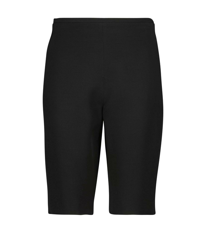 Photo: Valentino Stretch wool and silk-blend biker shorts