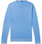 Kiton - Slim-Fit Cashmere and Silk-Blend Sweater - Blue