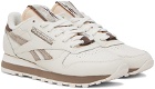 Reebok Classics White & Taupe Classic Leather 1983 Sneakers