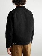 Carhartt WIP - OG Detroit Corduroy-Trimmed Padded Organic Cotton-Canvas Jacket - Black