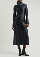 Day Birger ET Mikkelsen Shari Satin Stretch-jersey Midi Dress Black