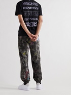 MCQ - Slim-Fit Tapered Tie-Dyed Cotton-Jersey Sweatpants - Gray