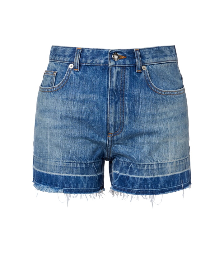 Photo: Givenchy Mid-rise denim shorts