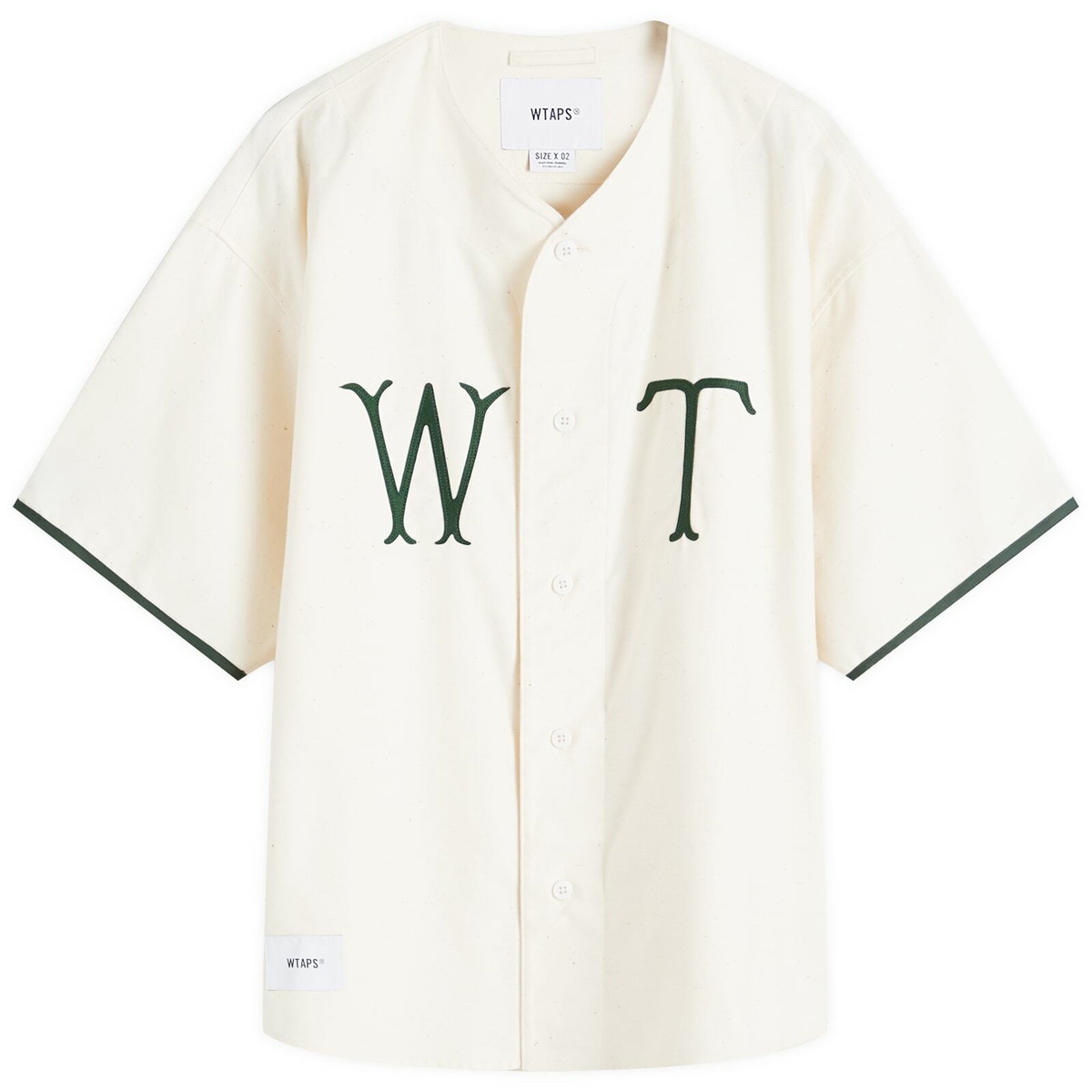 WTAPS Men's 13 Baseball Shirt in White WTAPS