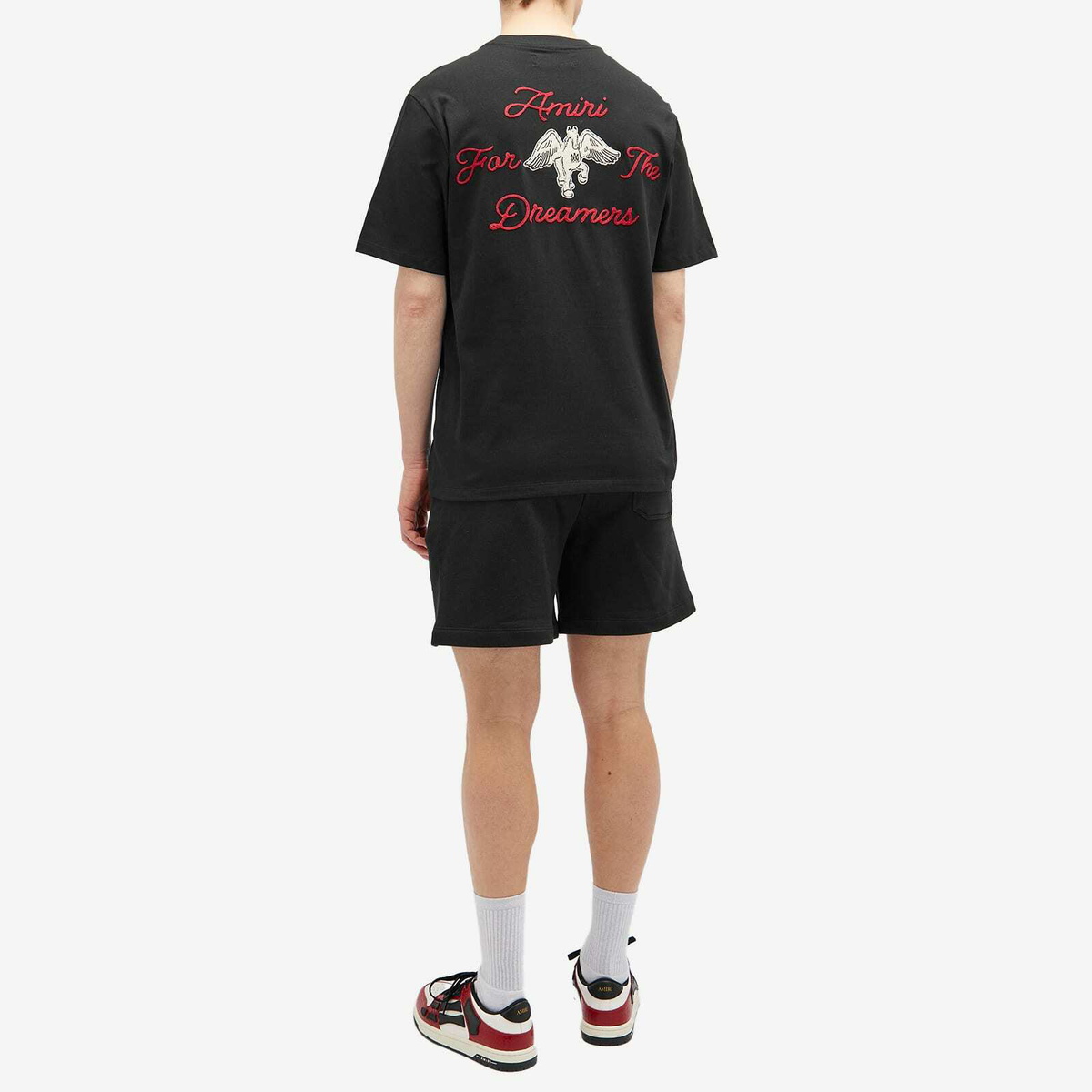 Tシャツ・カットソー AMIRI SS25 'Dreamers' shirt (AMSTCA1072 BLACK) AMIRI Men's Embroidered Dreamers T-Shirt in Black Amiri