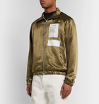 Helmut Lang - Logo-Appliquéd Satin Track Jacket - Metallic