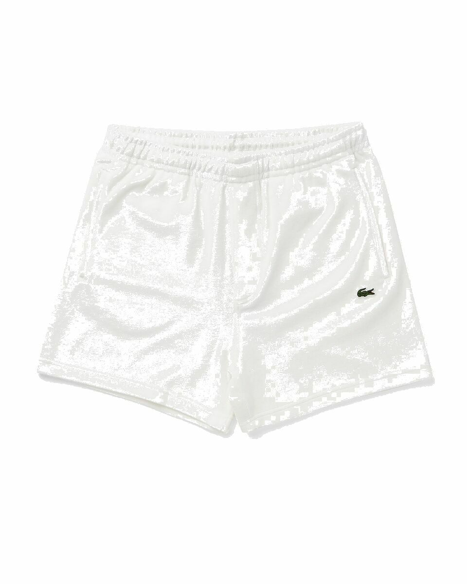 Photo: Lacoste Men's Regular Fit Terry Knit Paris Shorts White - Mens - Casual Shorts
