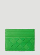 Intrecciato Card Holder in Green