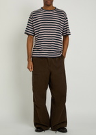 Ymc Striped Cotton T-shirt Navy
