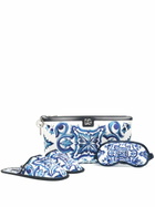Dolce & Gabbana Blue Comfort Slippers And Eye Mask Set