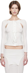 Eckhaus Latta White Flip Top