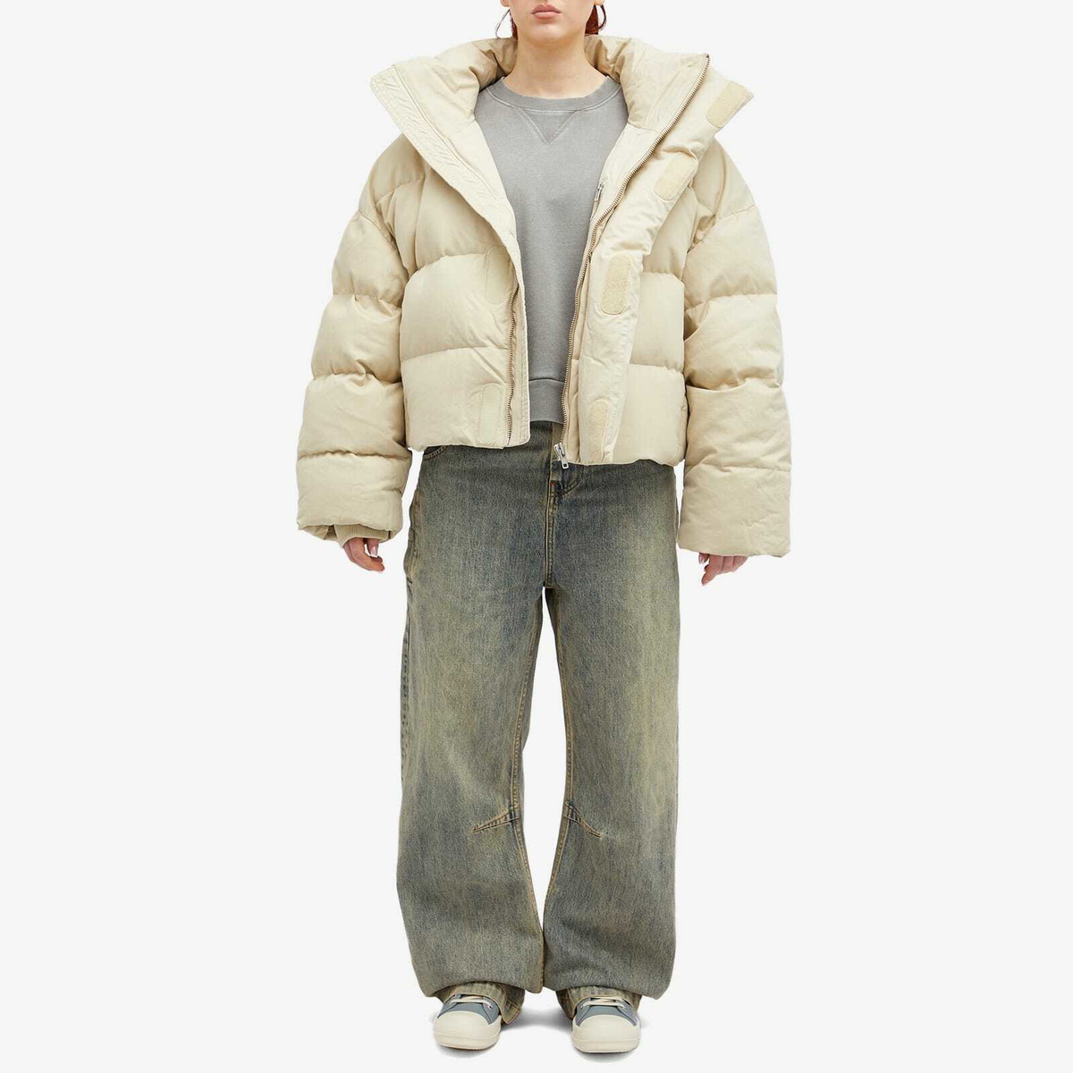 Entire Studios Women's Puffer Jacket in Off White