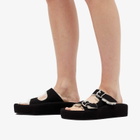 MM6 Maison Margiela Women's Shearling Sandal in Frozen Dew/Black
