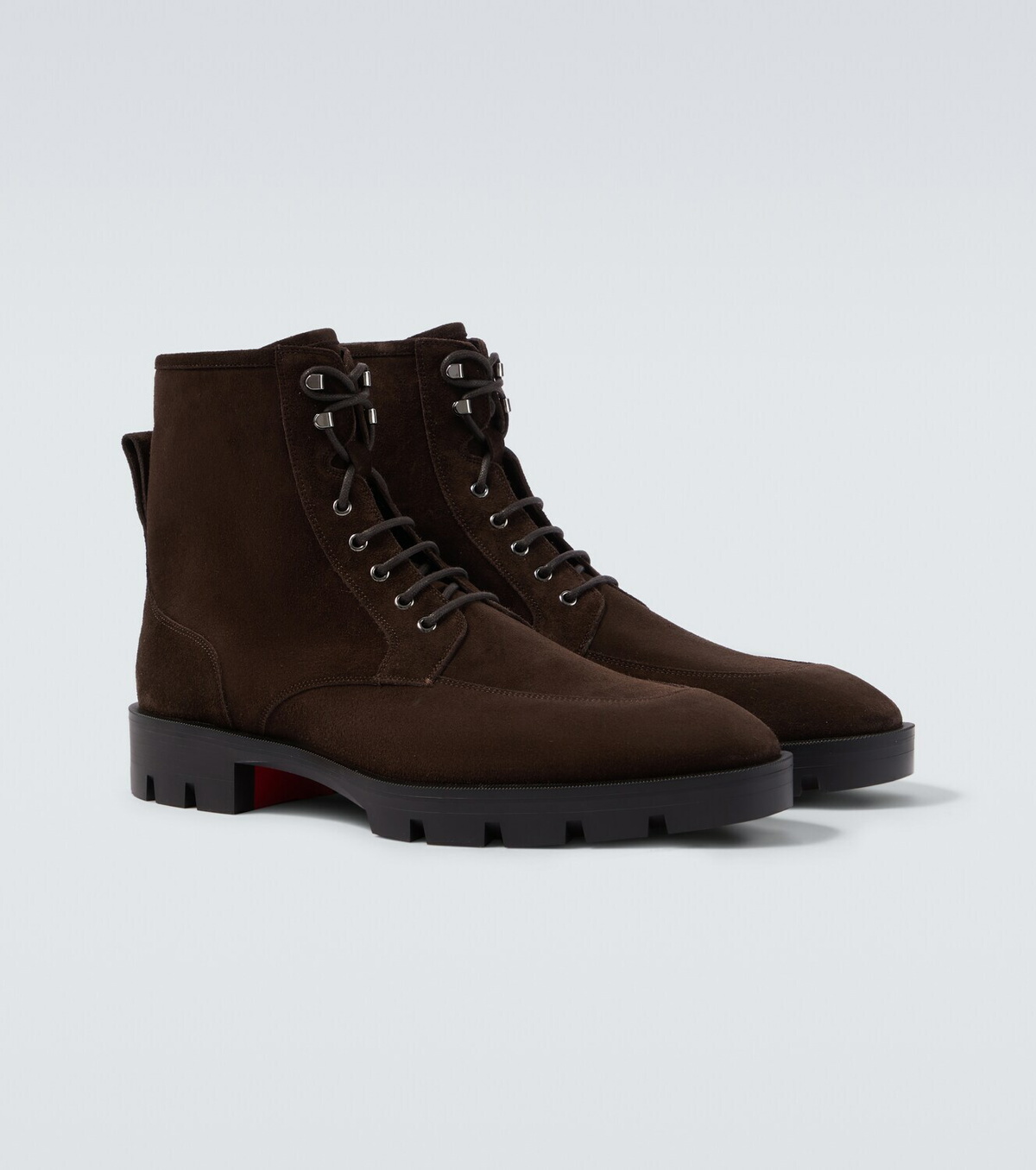 Christian Louboutin Caracolo Lion leather lace-up boots