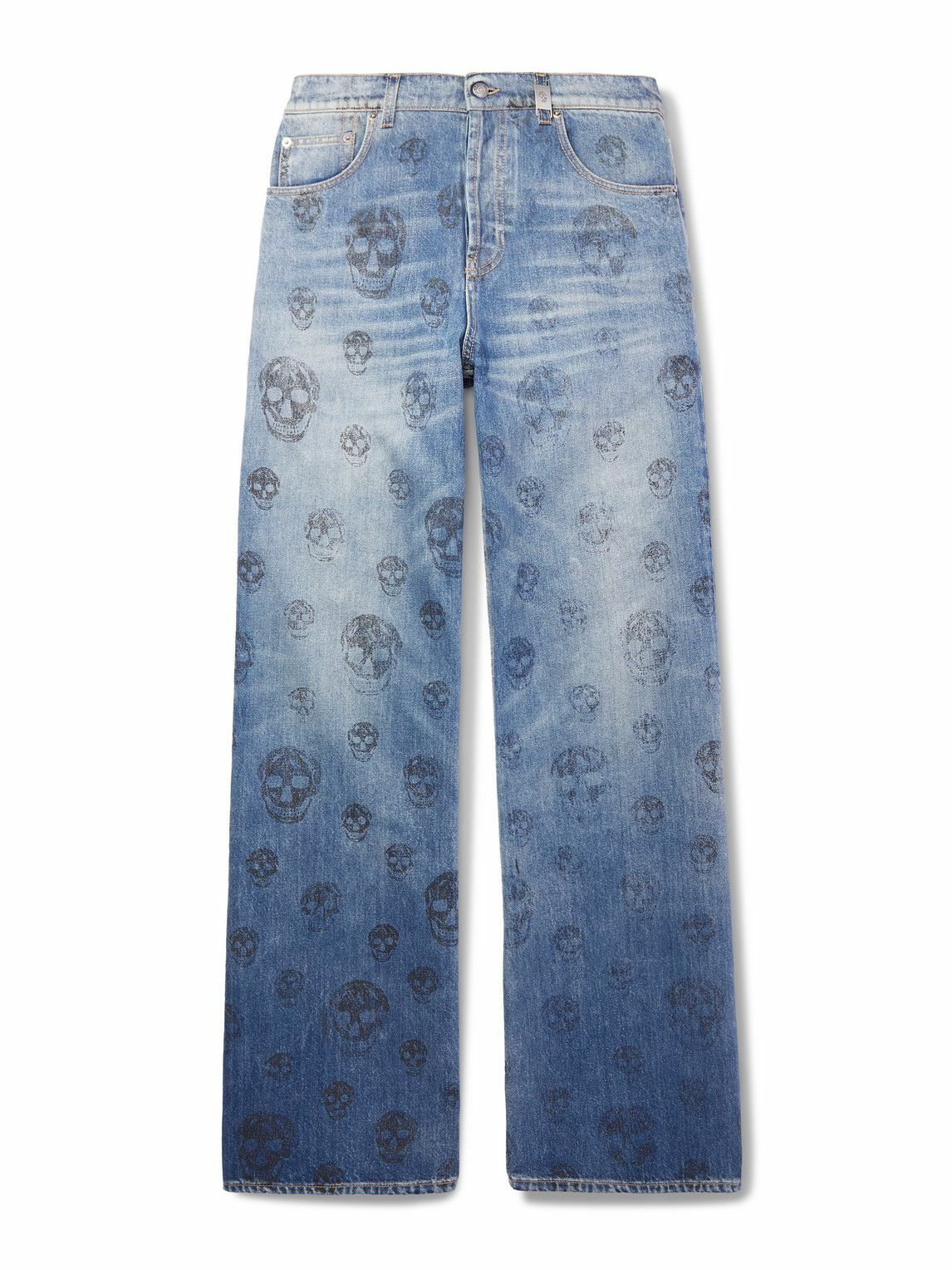 パンツ ALEXANDER MCQUEEN STRAIGHT LEG DENIM PANTS Alexander McQueen Wide Leg Jeans | Black | FARFETCH