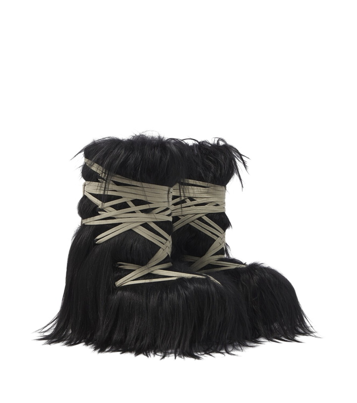 Photo: Rick Owens Megalace Lunar Mega shearling mid-calf boots
