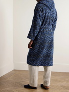 Missoni Home - Striped Cotton-Terry Jacquard Hooded Robe - Blue
