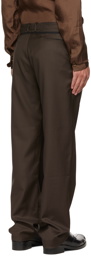 Edward Cuming SSENSE Exclusive Brown Peek-A-Boo Trousers