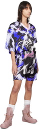 Gerrit Jacob Blue & Black Printed Shorts