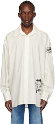 MM6 Maison Margiela Off-White Printed Shirt