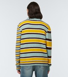 The Elder Statesman - Striped cashmere fleece polo sweater