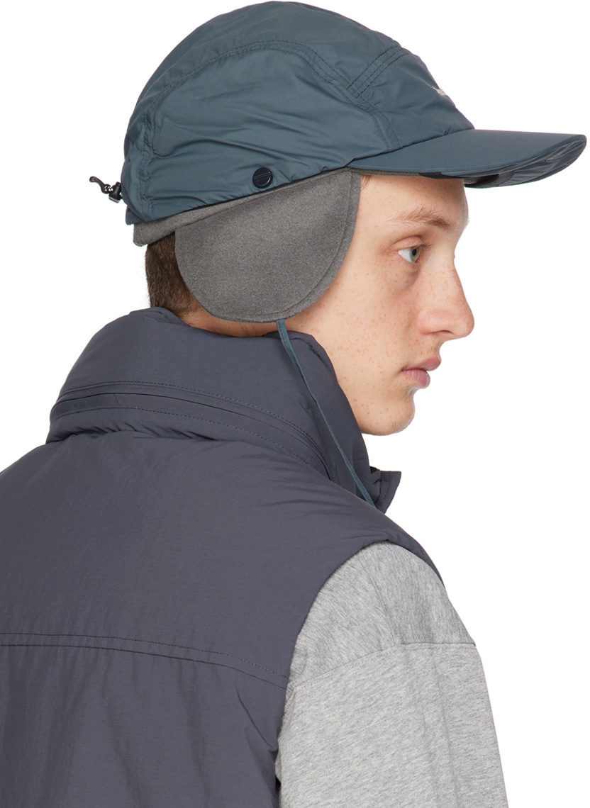 meanswhile Blue & Gray Layered Fleece Cap