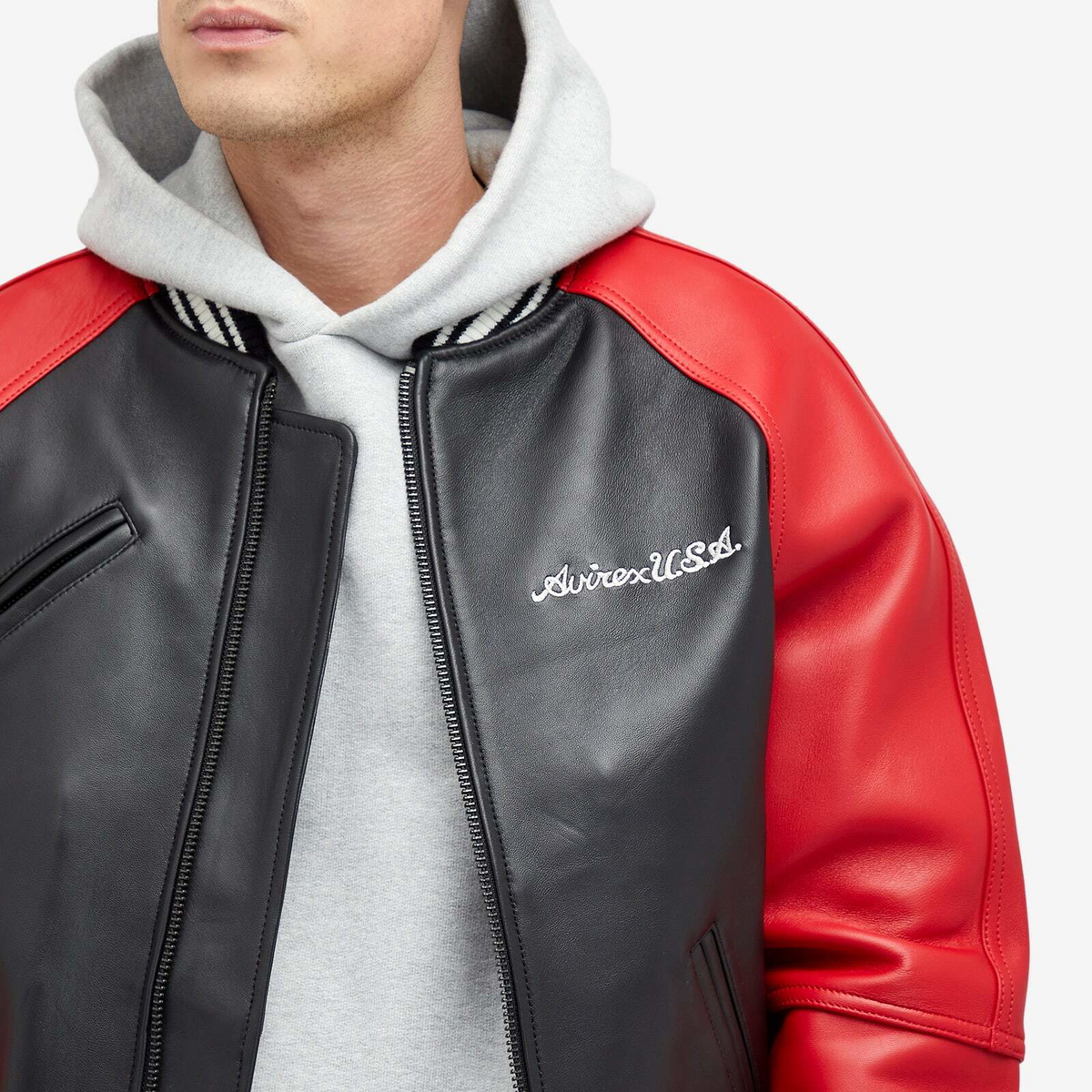 Avirex Men's Track 'N' Field Jacket in Black Avirex