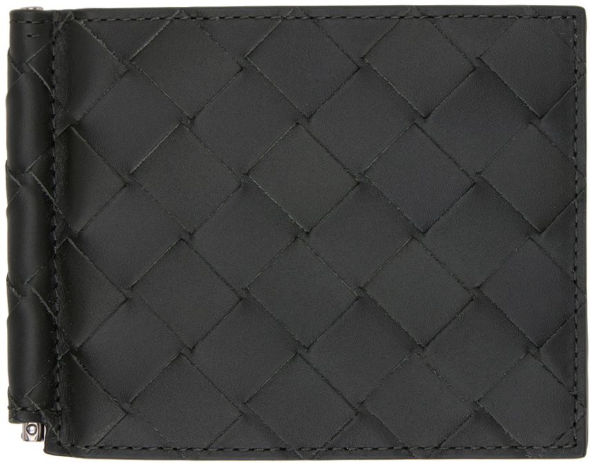 Bottega Veneta Green Bill Clip Wallet